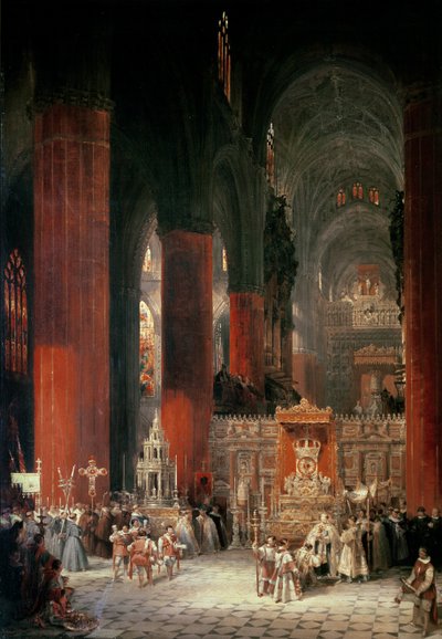 Processione nella Cattedrale di Siviglia, 1833 da David Roberts
